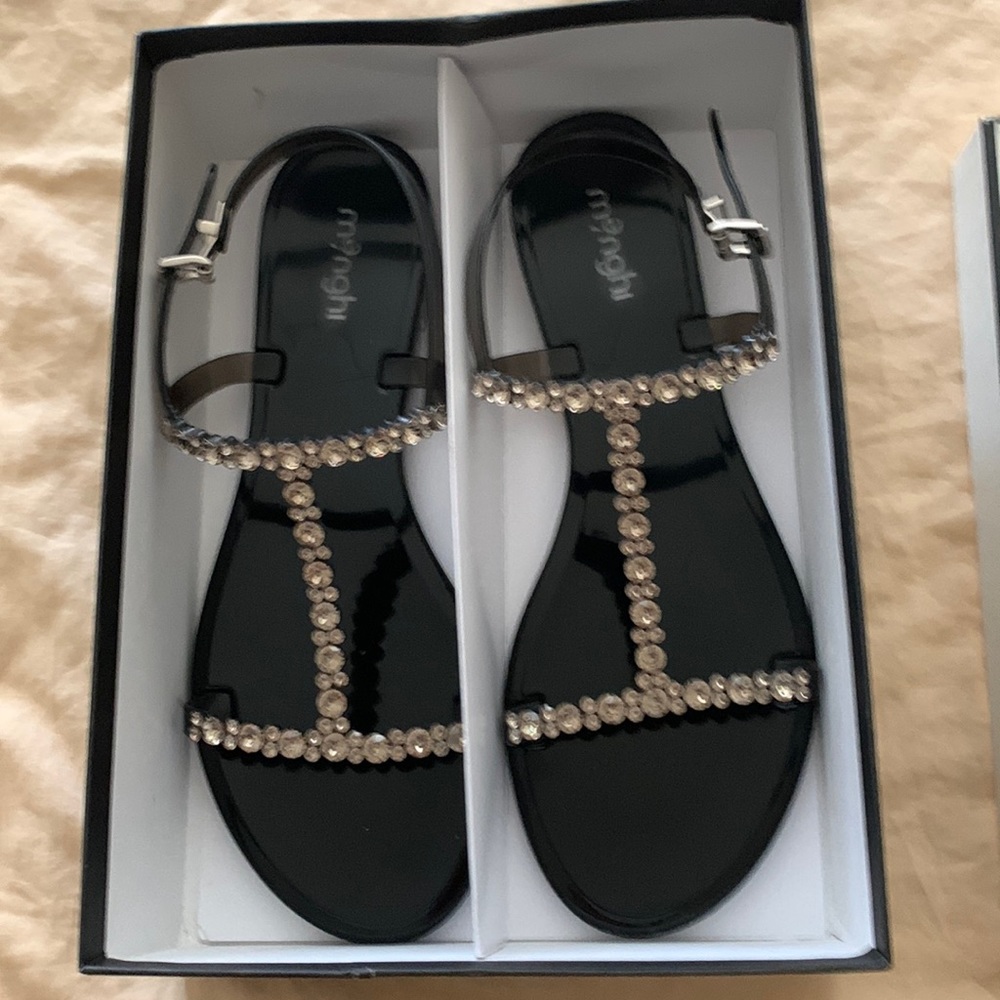 Brand new sandals with rhinestones,
